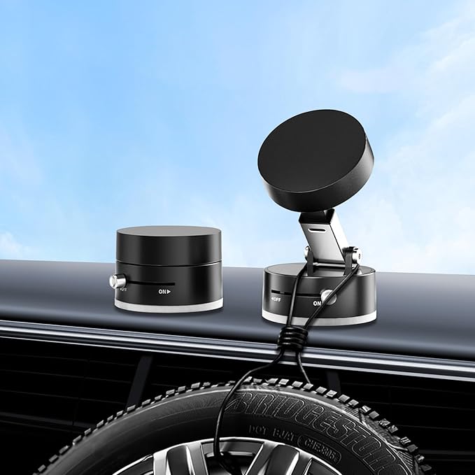 Upgraded vacuum magnetic car phone holder, strong suction cup car phone holder, foldable and retractable phone holder