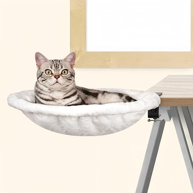 Cat Table Bed – Tabletop Nest Cat Bed Soft Fabric Cat Bed is suitable for indoor desks